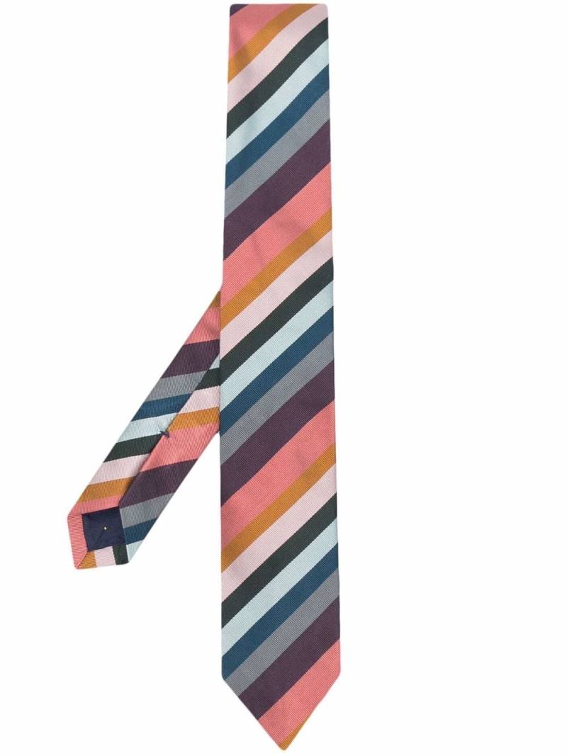 Paul Smith diagonal-stripe silk tie - Blue von Paul Smith