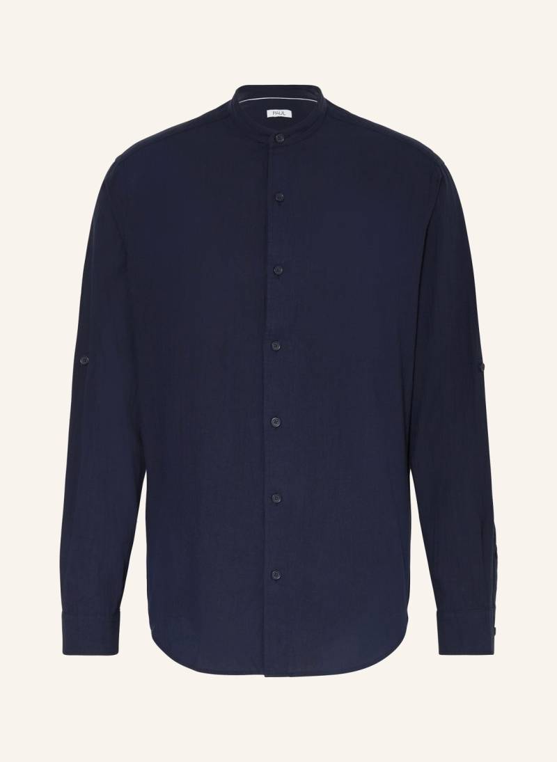 Paul Hemd Slim Fit Mit Stehkragen blau von PAUL