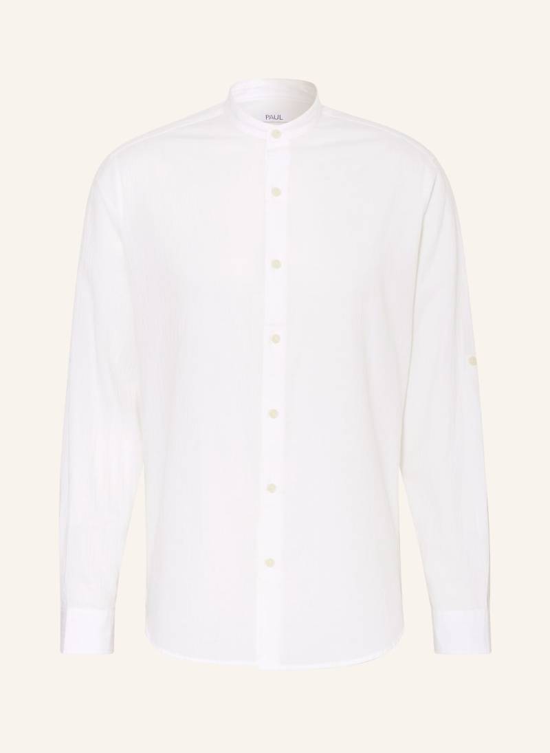 Paul Hemd Slim Fit Mit Stehkragen weiss von PAUL