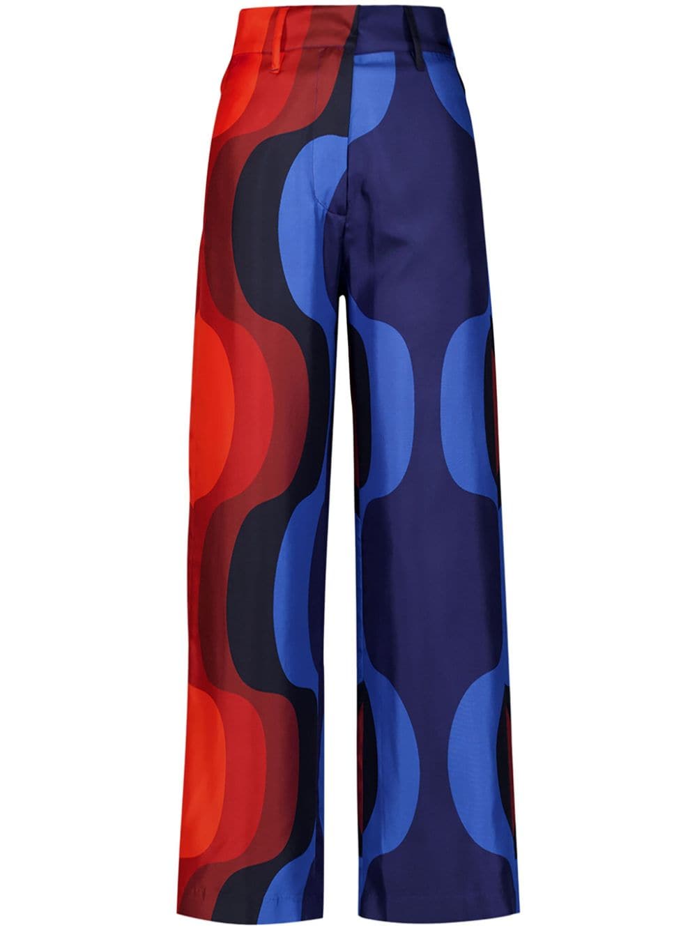 PAULA Sonia wave-print silk trousers - Blue von PAULA