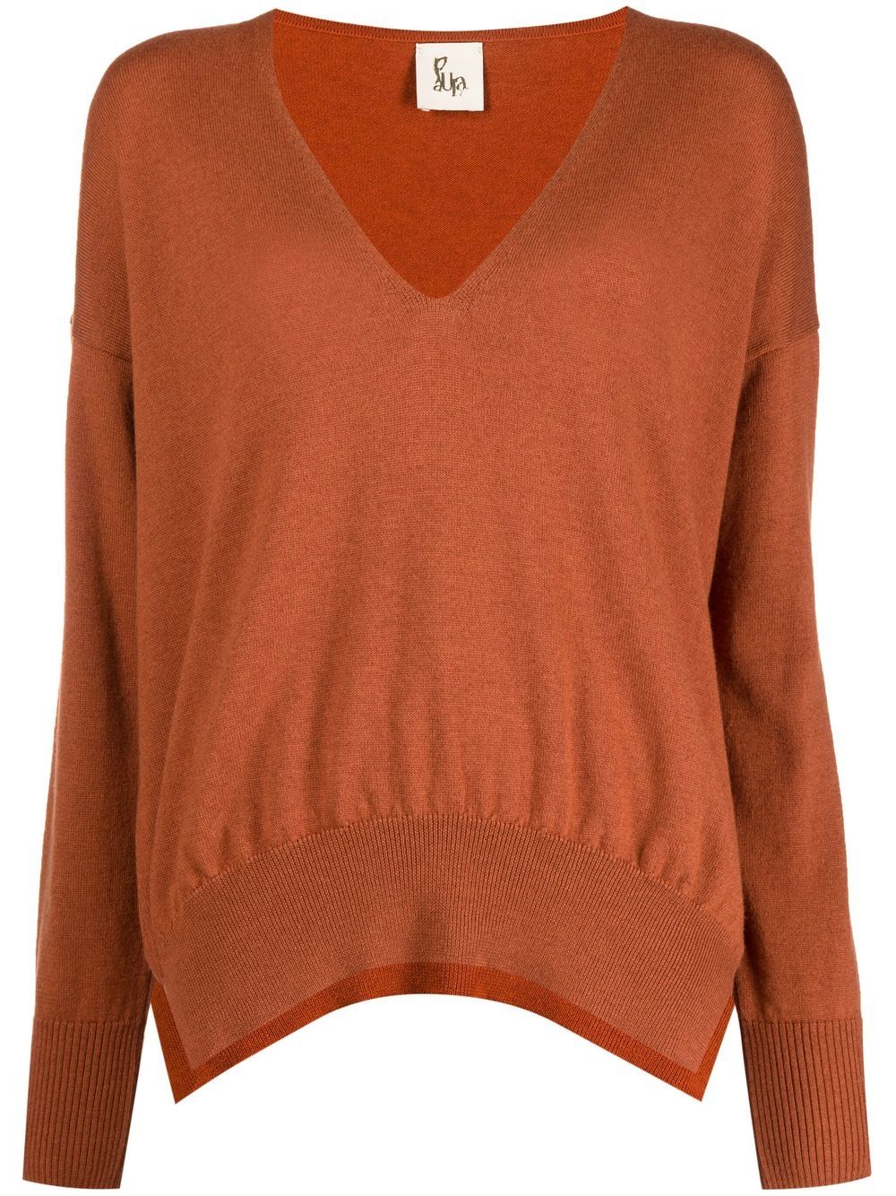 PAULA drop-shoulder V-neck sweater - Orange von PAULA