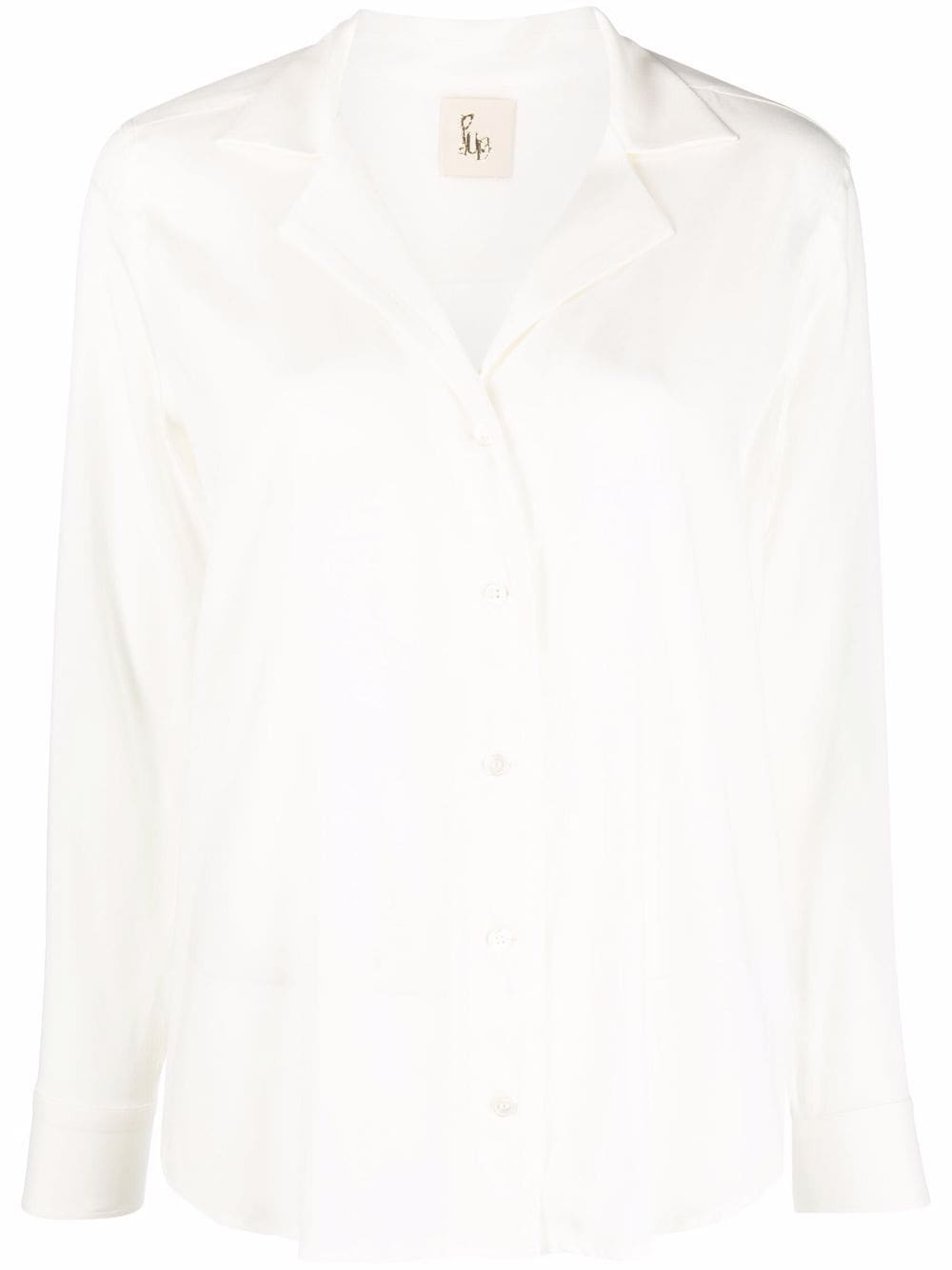PAULA long-sleeve silk shirt - White von PAULA