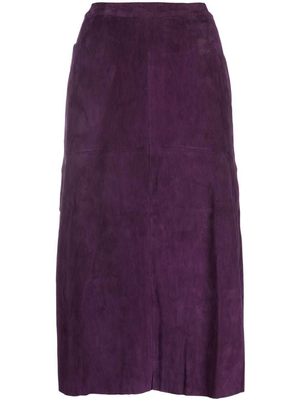 PAULA panelled suede midi skirt - Purple von PAULA