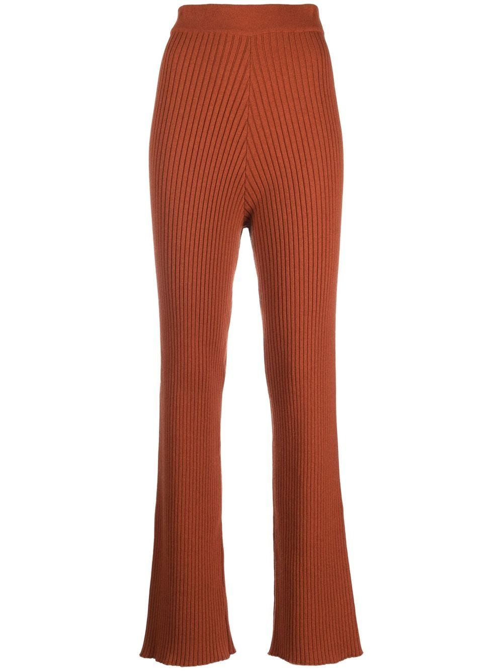 PAULA ribbed-knit flared trousers - Orange von PAULA