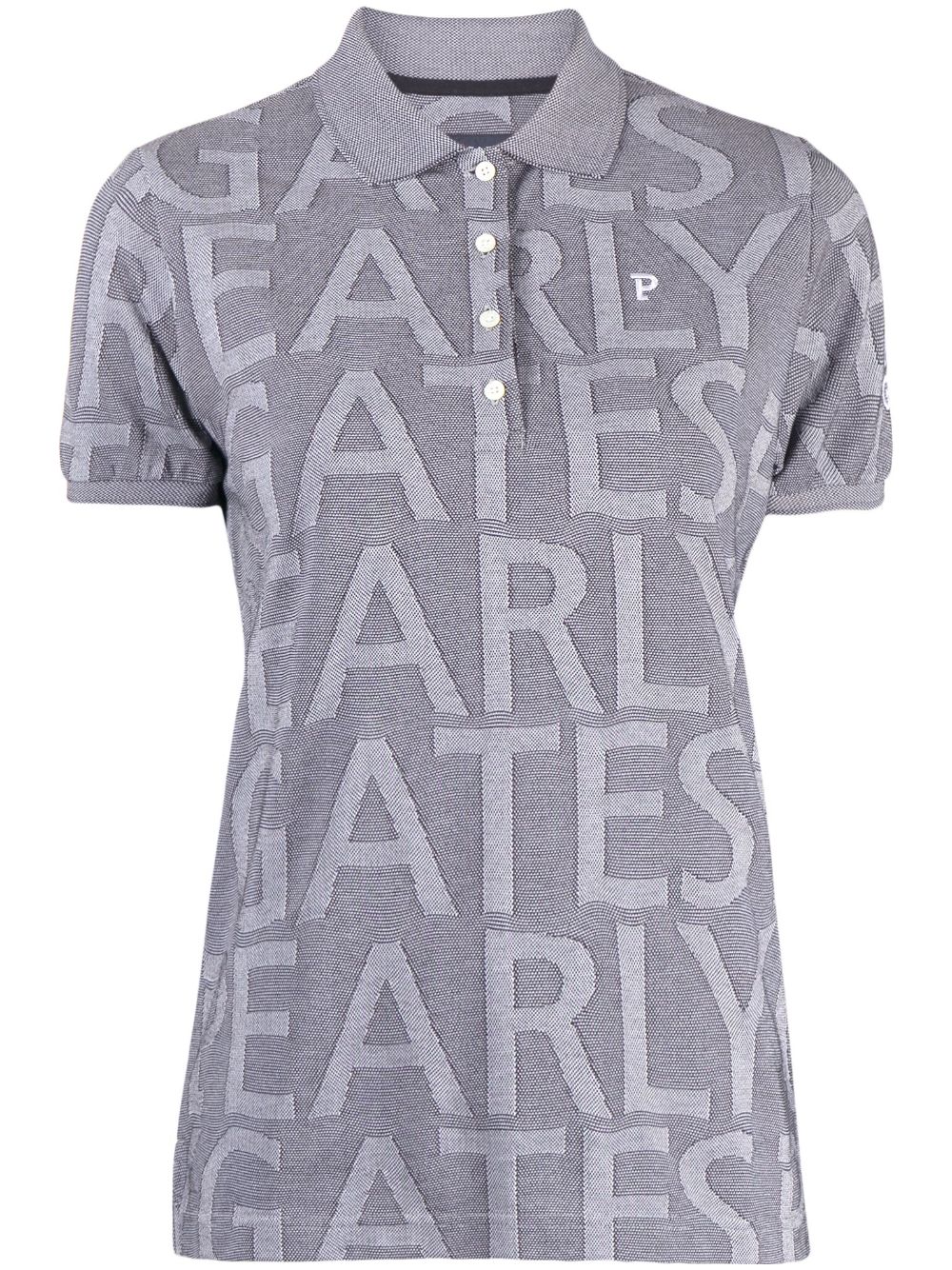 PEARLY GATES logo-jacquard polo shirt - Black von PEARLY GATES