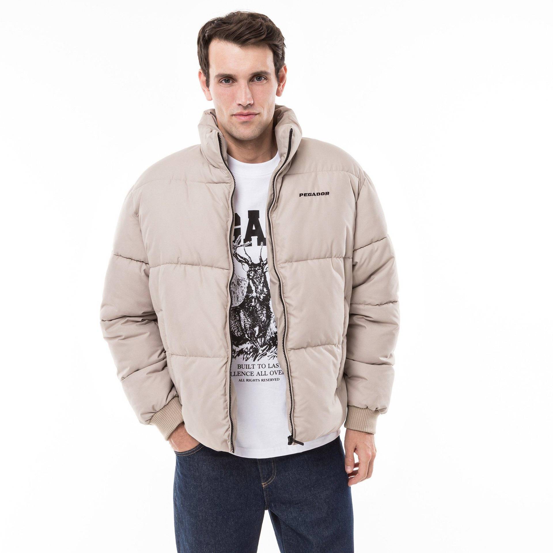 Daunenjacke Ohne Kapuze Herren Beige M von PEGADOR