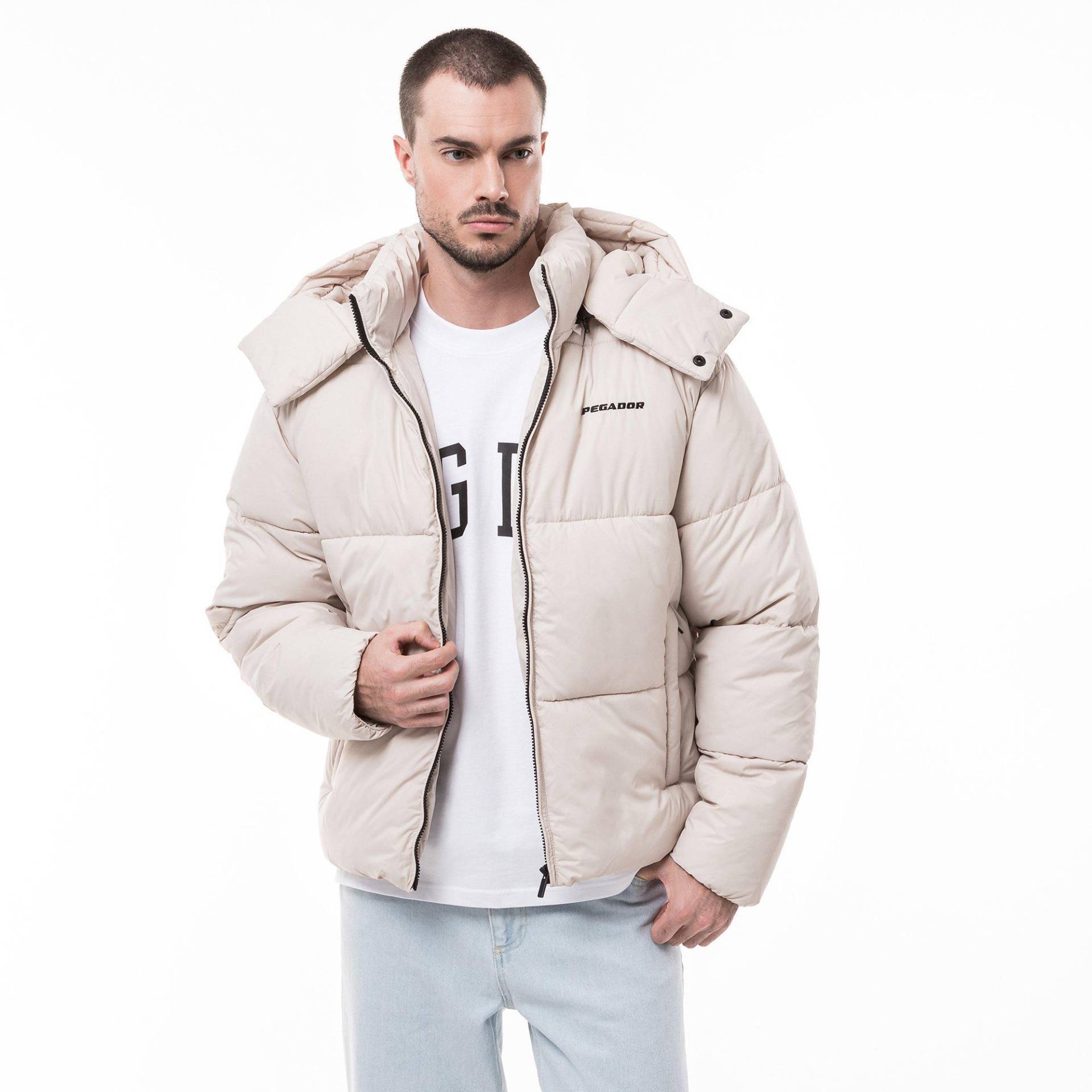 Daunenjacke Ohne Kapuze Herren Creme M von PEGADOR