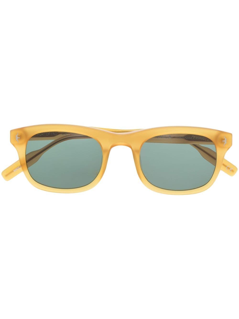 PENINSULA SWIMWEAR Portofino oval-frame sunglasses - Yellow von PENINSULA SWIMWEAR