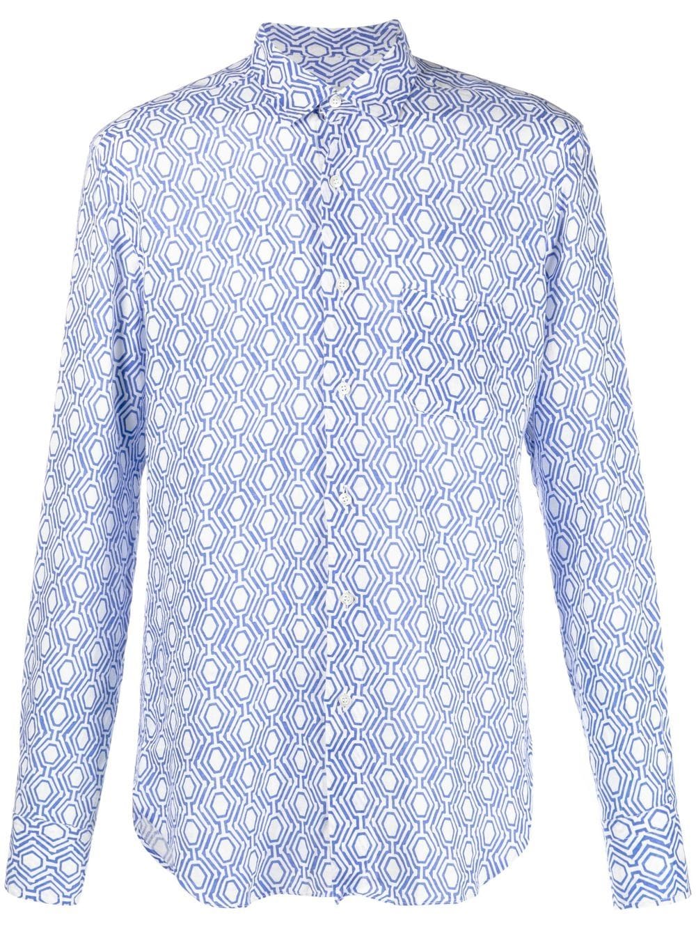 PENINSULA SWIMWEAR all-over graphic-print shirt - Blue von PENINSULA SWIMWEAR
