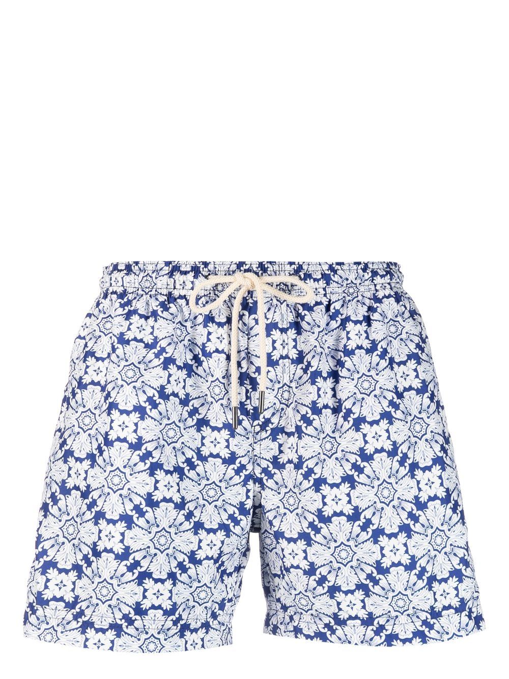 PENINSULA SWIMWEAR geometric-print swim shorts - Blue von PENINSULA SWIMWEAR