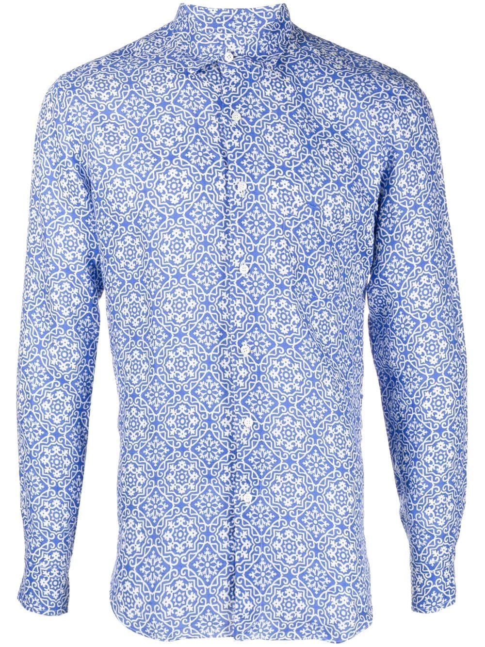 PENINSULA SWIMWEAR graphic-print long-sleeve shirt - Blue von PENINSULA SWIMWEAR