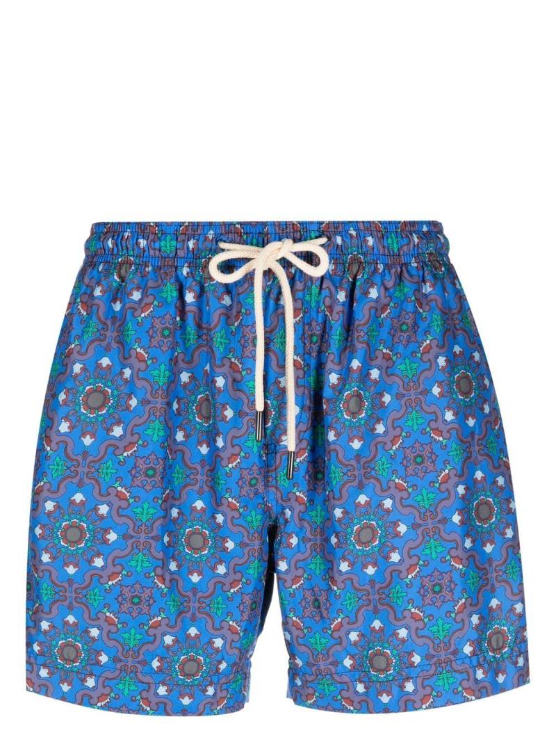 PENINSULA SWIMWEAR graphic-print swim shorts - Blue von PENINSULA SWIMWEAR