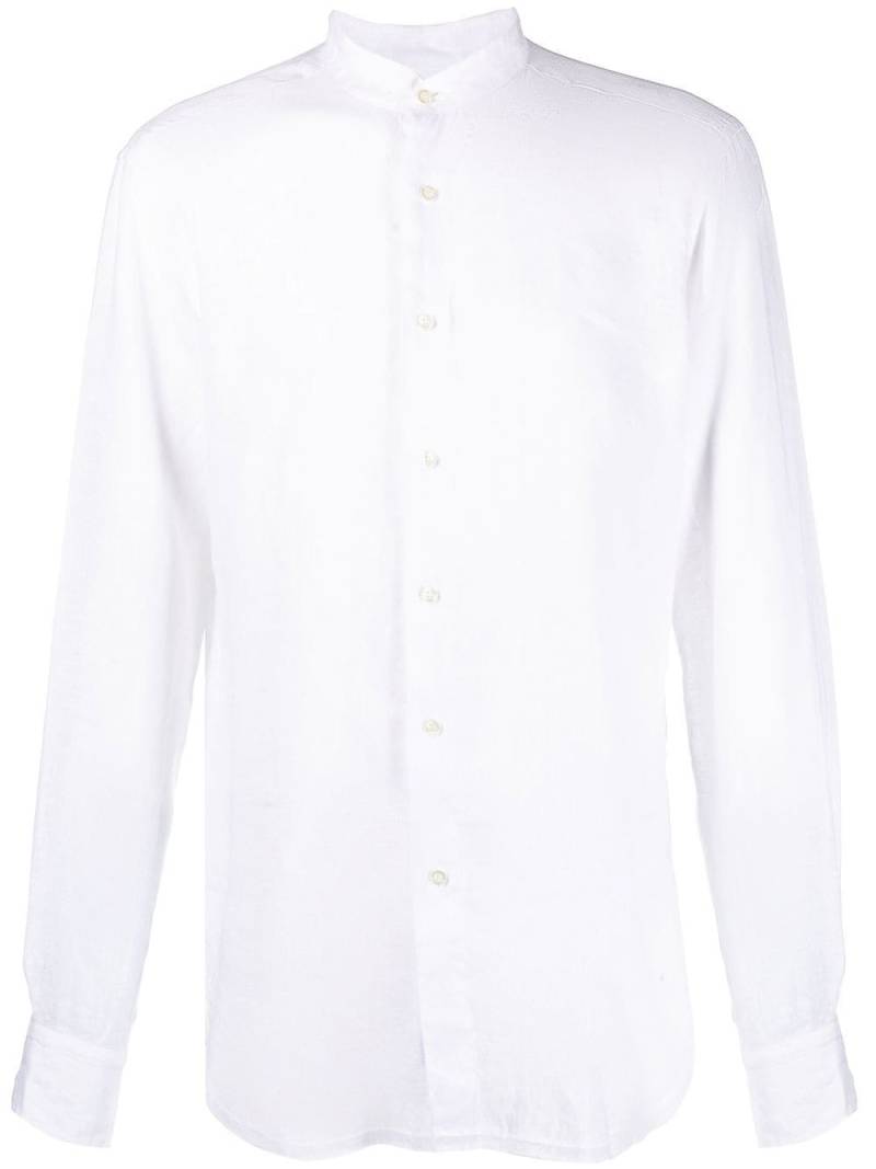 PENINSULA SWIMWEAR plain band-collar shirt - White von PENINSULA SWIMWEAR