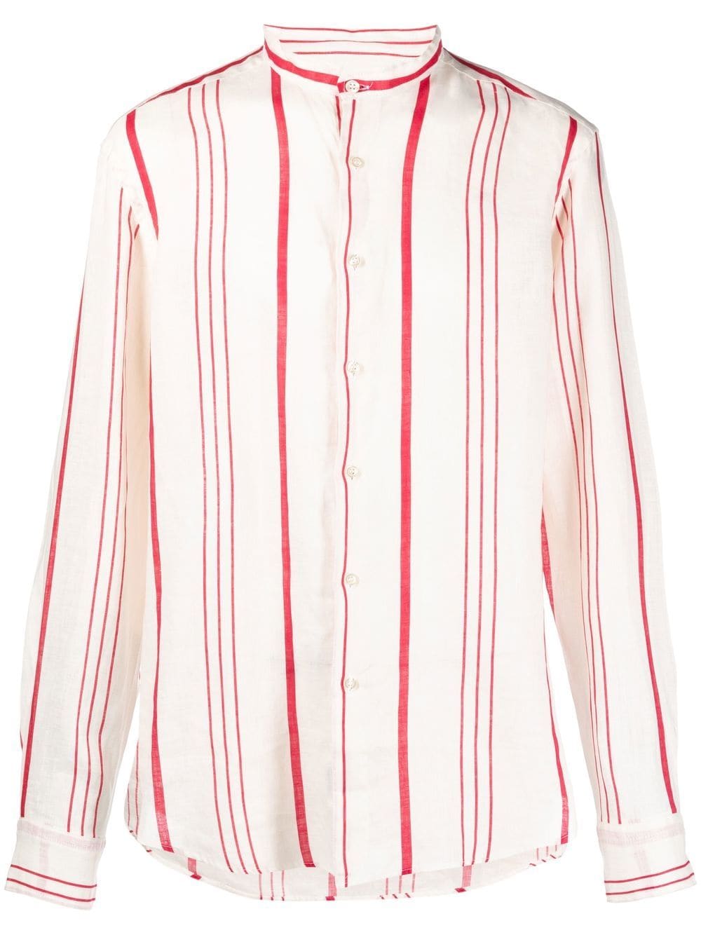PENINSULA SWIMWEAR stripe-print long-sleeved shirt - White von PENINSULA SWIMWEAR