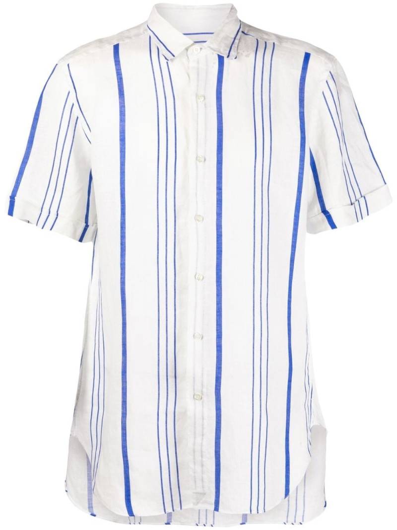 PENINSULA SWIMWEAR stripe-print short.sleeved shirt - White von PENINSULA SWIMWEAR