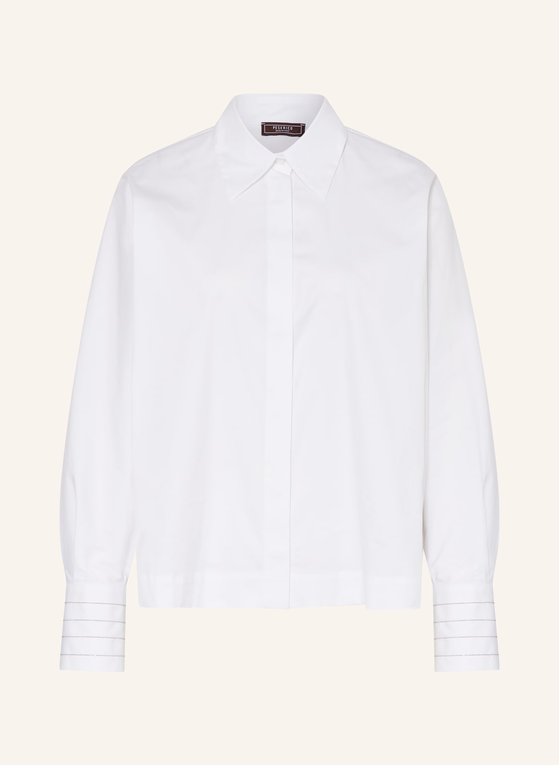Peserico Hemdbluse Mit Schmuckperlen weiss Peserico Hemdbluse Mit Schmuckperlen weiss von PESERICO