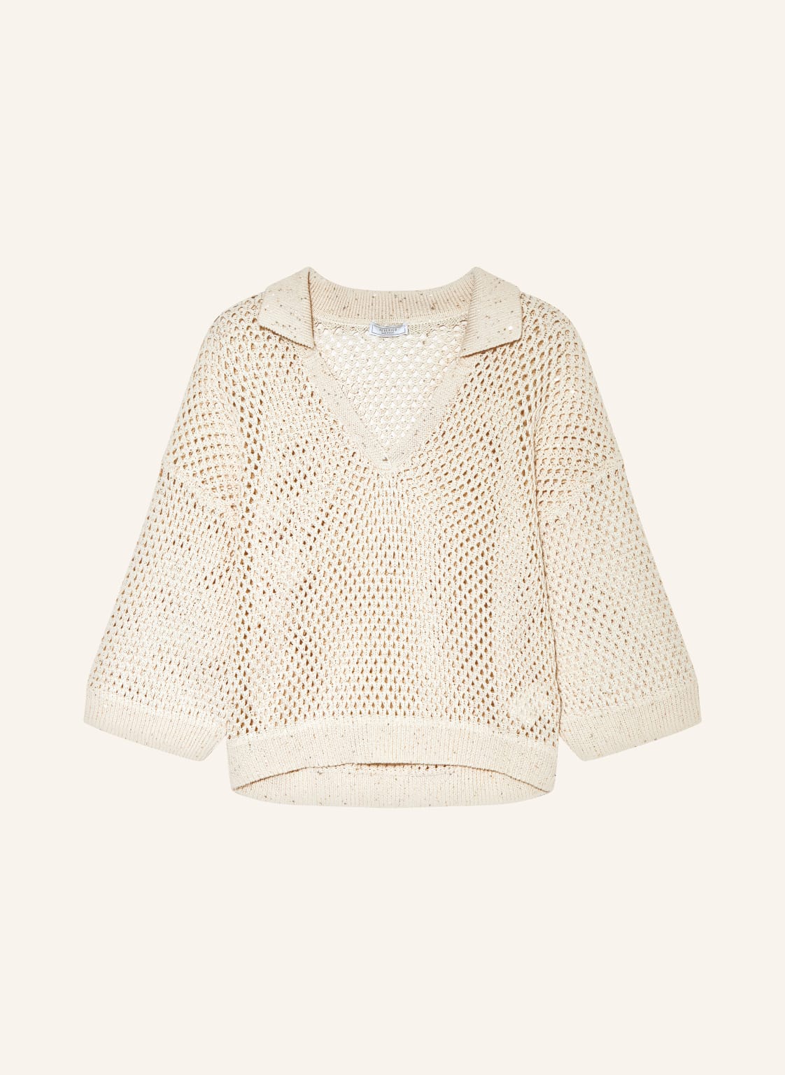 Peserico Pullover Mit 3/4-Arm Und Pailletten beige von PESERICO