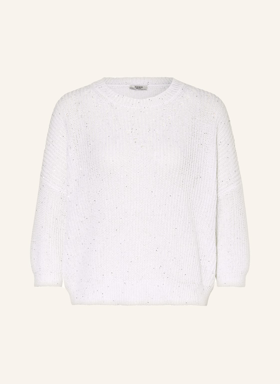 Peserico Pullover Mit Pailletten weiss von PESERICO