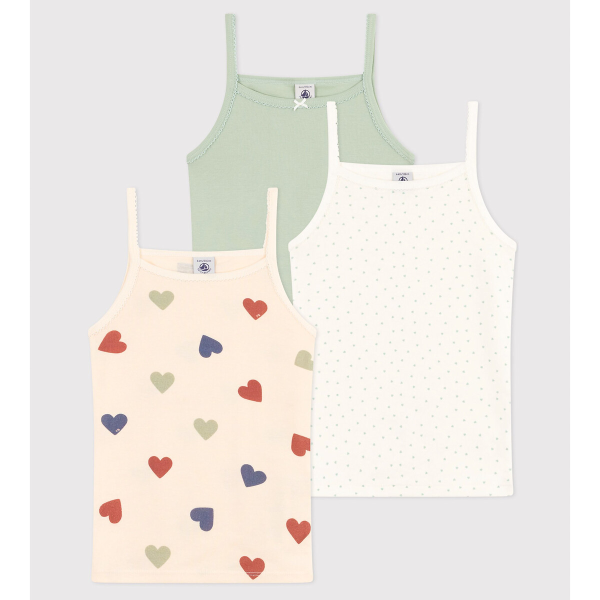 3er-Pack Unterhemden von PETIT BATEAU