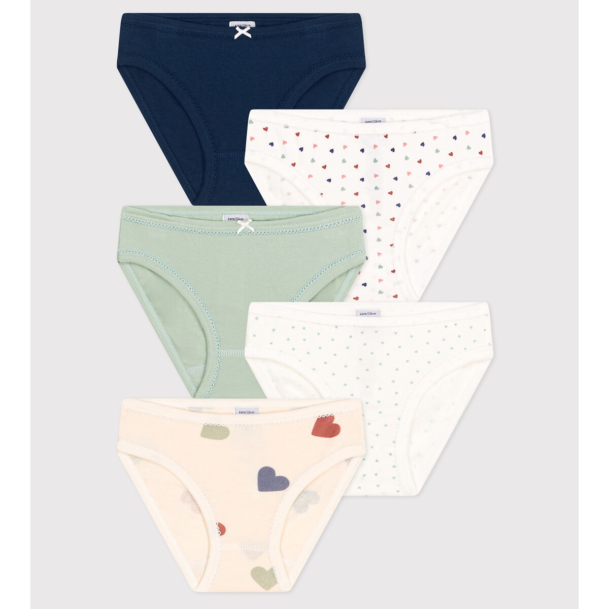 5er-Pack Slips aus Baumwolle von PETIT BATEAU