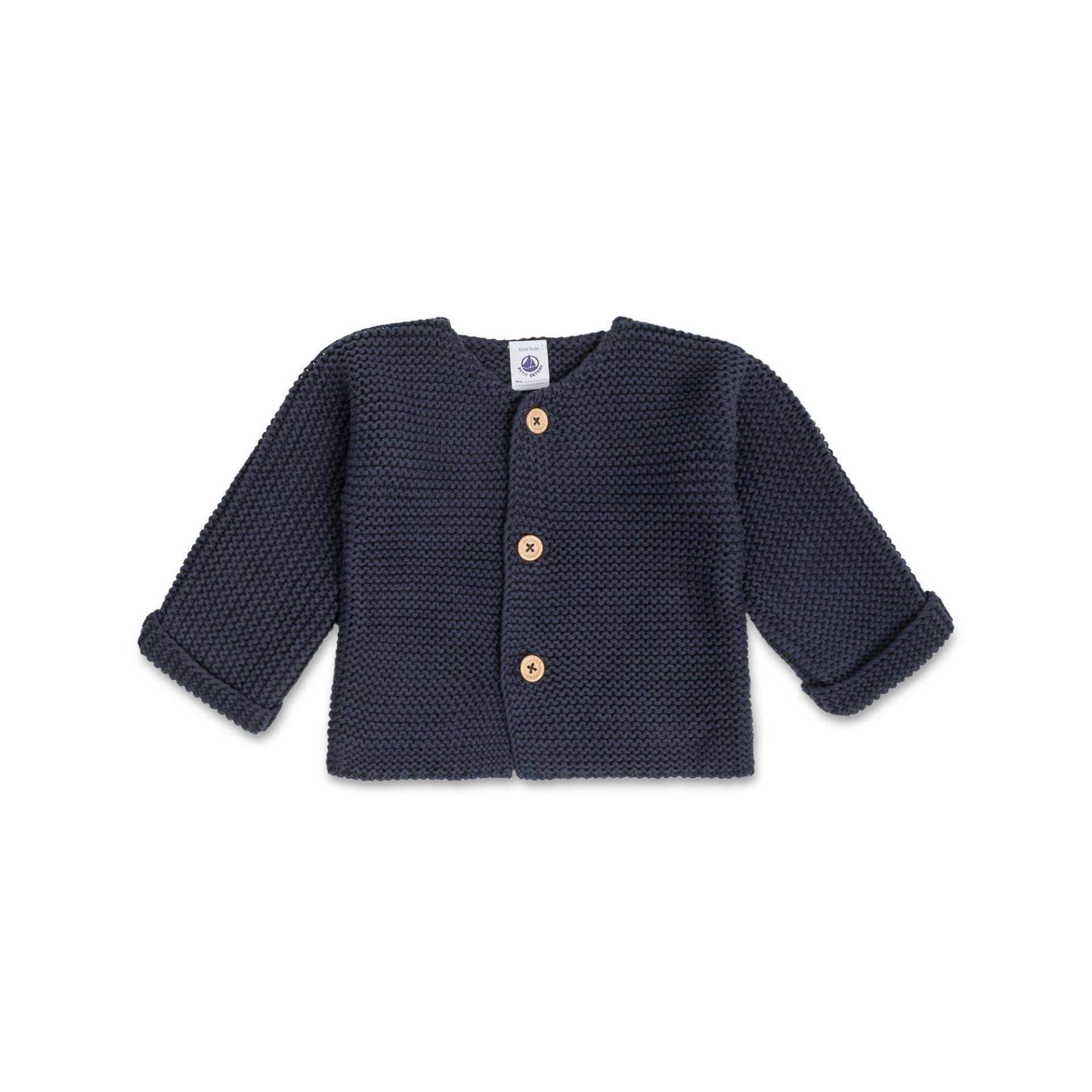 Cardigan, Langarm Unisex Dunkelblau 12 mese von PETIT BATEAU