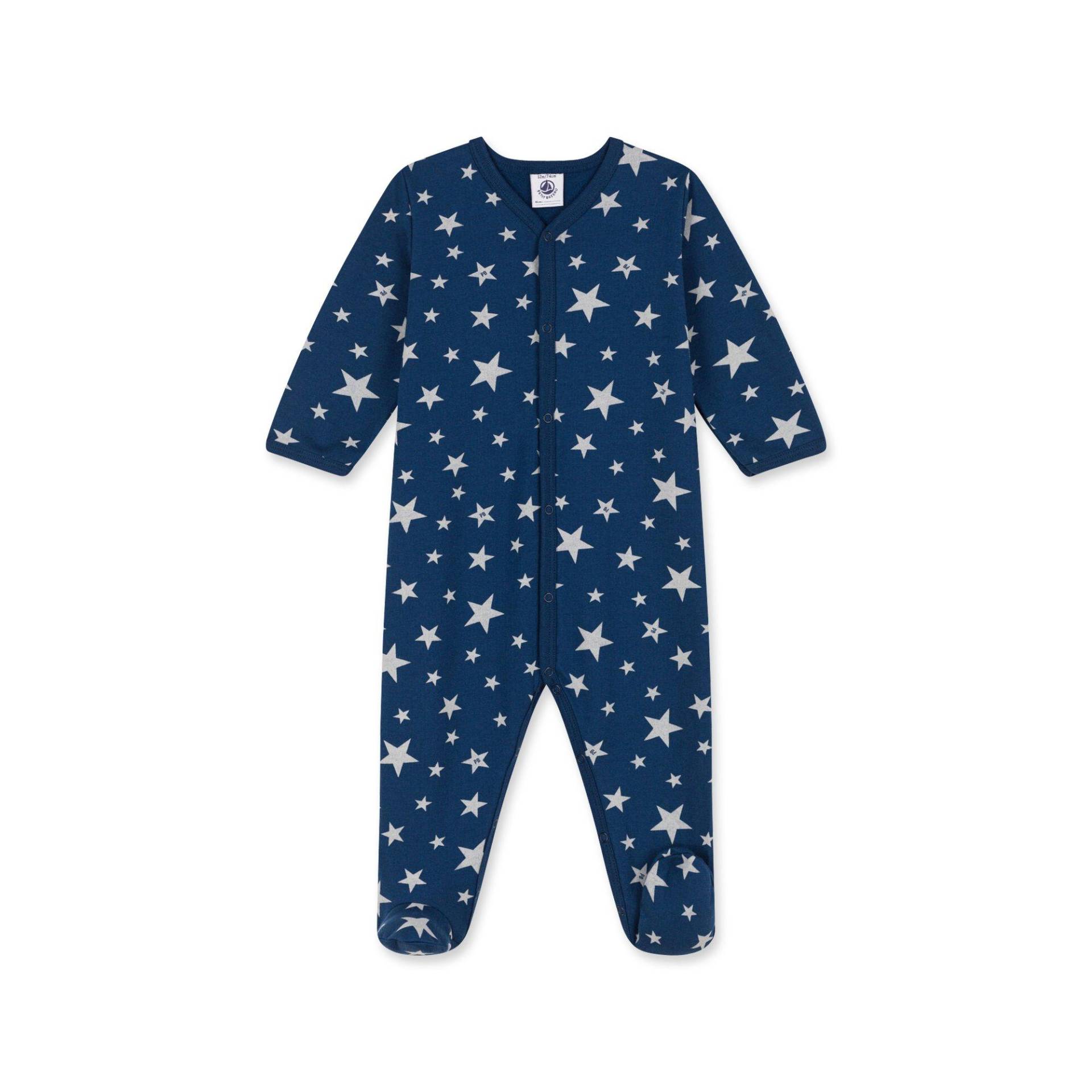 Einteiliger Pyjama, Lang Unisex Zweifarbig  3 mesi von PETIT BATEAU