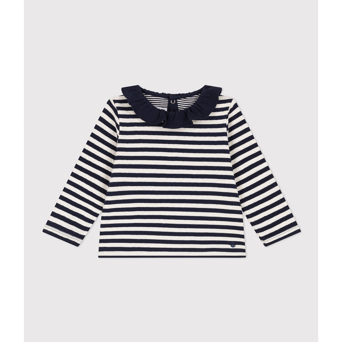 Langärmelige Bluse aus dickem Jersey von PETIT BATEAU