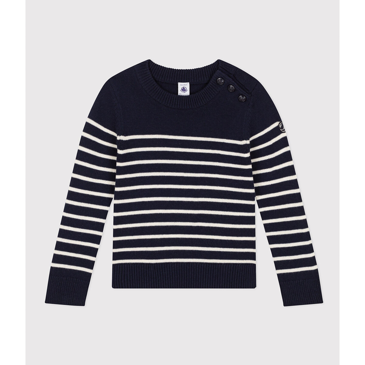 Matrosen-Pullover, Wolle/Baumwolle von PETIT BATEAU