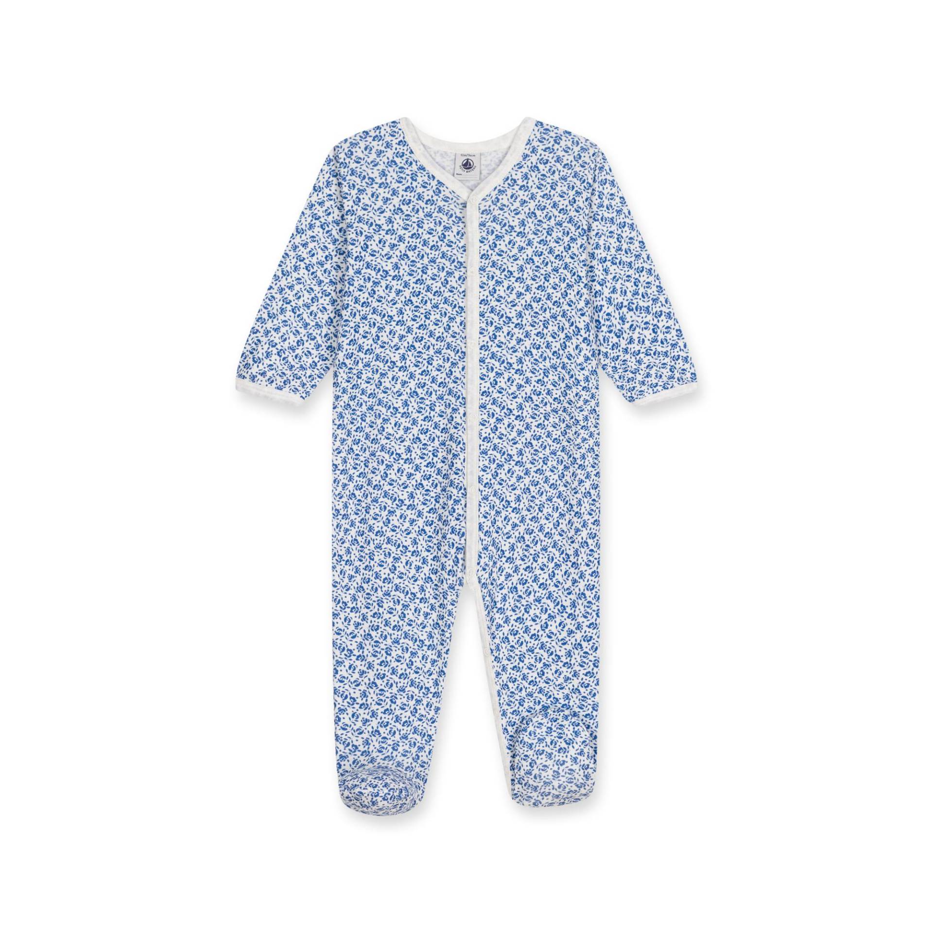 Overall Unisex Blau Bedruckt 3 mesi von PETIT BATEAU