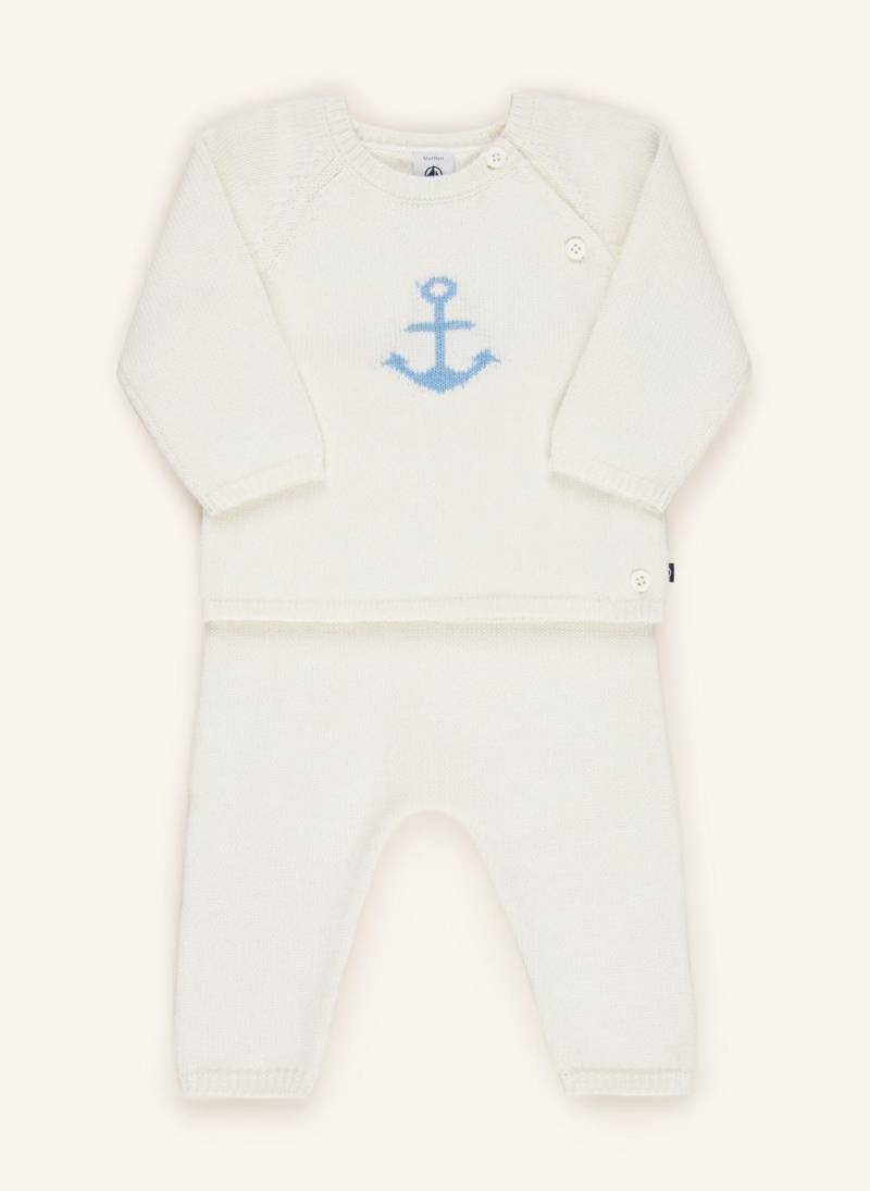 Petit Bateau Set: Pullover Und Strickhose weiss von PETIT BATEAU