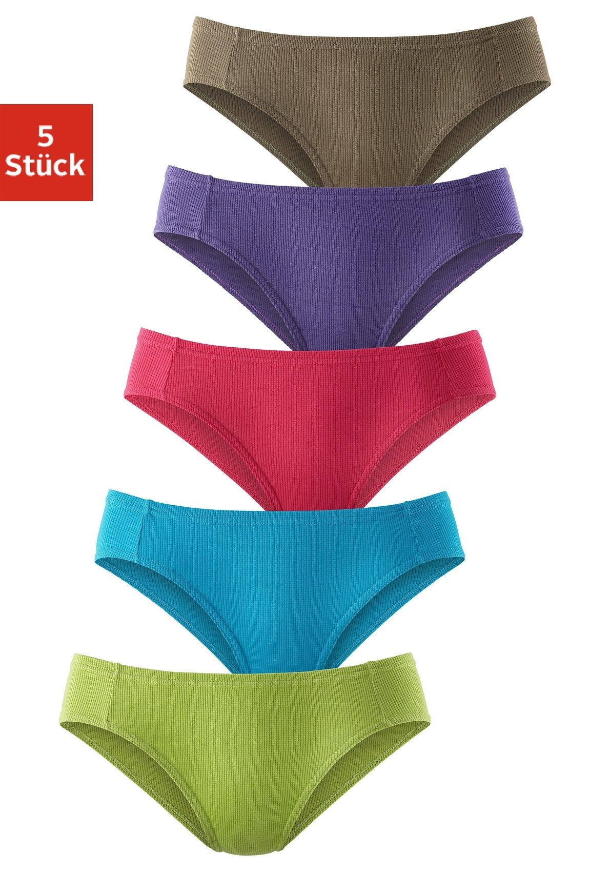 petite fleur Bikinislip, (Packung, 5 St.), aus weicher Pikee-Qualität von PETITE FLEUR