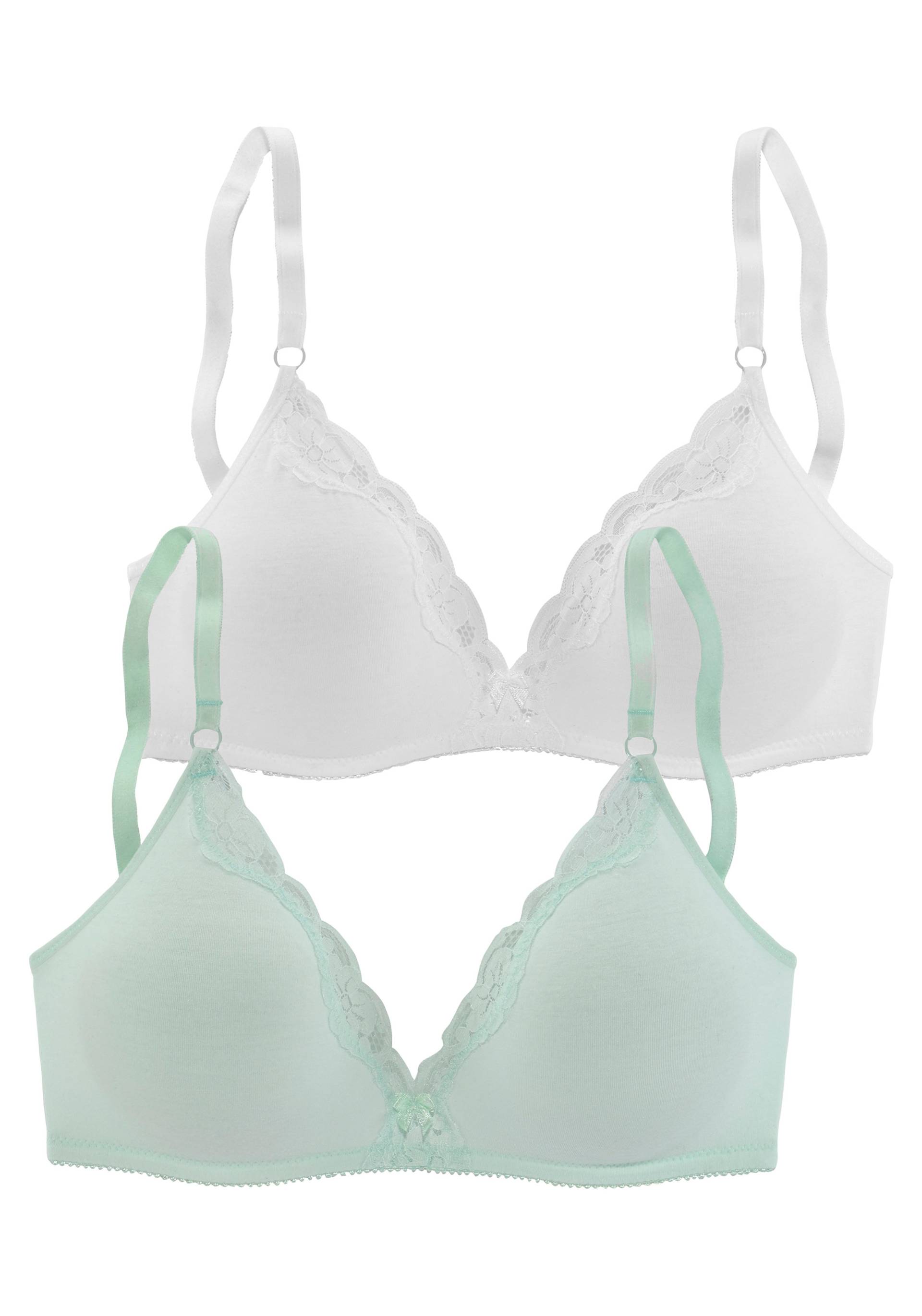petite fleur Bralette-BH, ohne Bügel aus Baumwolle mit Spitze petite fleur Bralette-BH, ohne Bügel aus Baumwolle mit Spitze von PETITE FLEUR