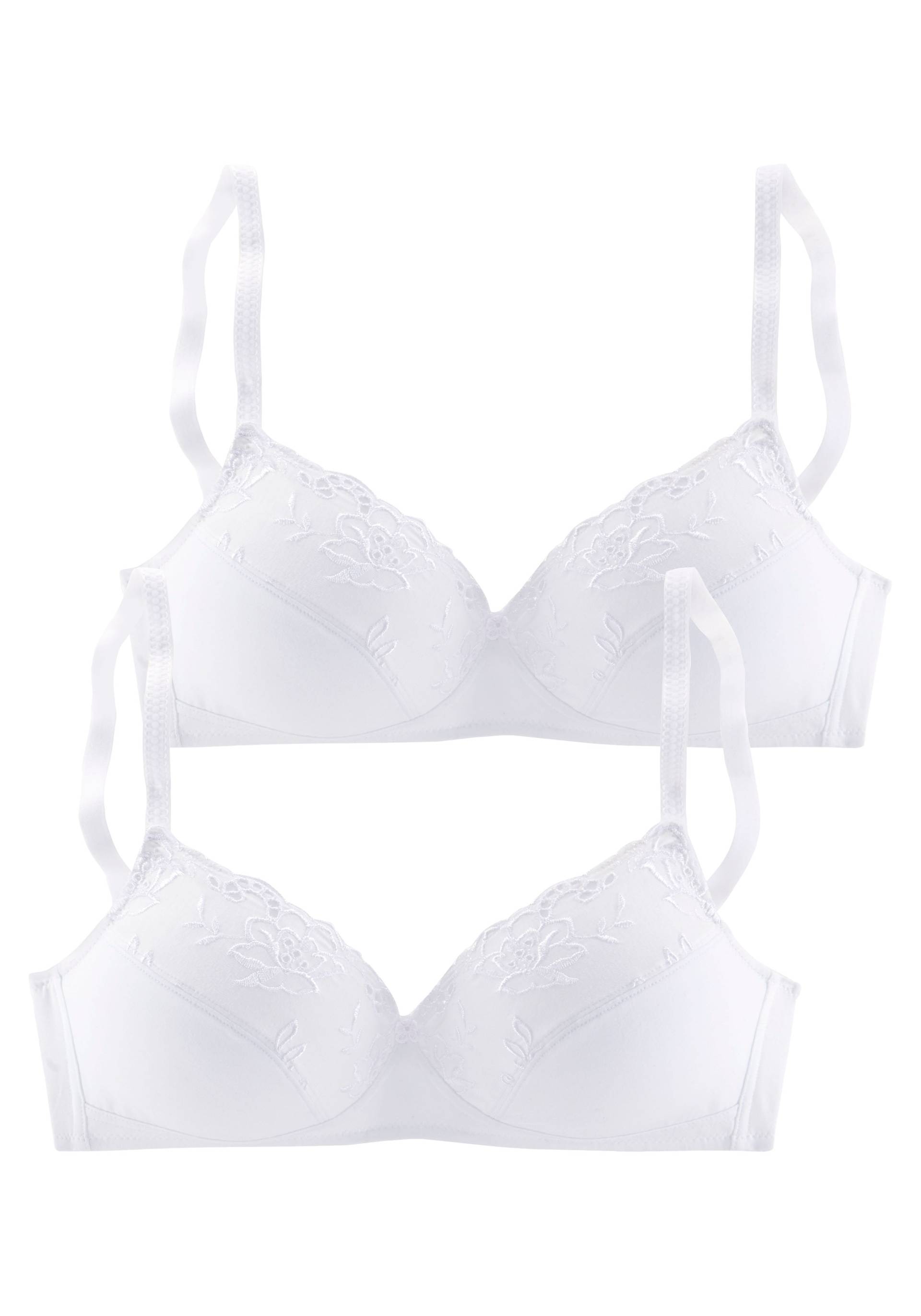 petite fleur Soft-BH, ohne Bügel, mit hübscher Baumwollstickerei petite fleur Soft-BH, ohne Bügel, mit hübscher Baumwollstickerei von PETITE FLEUR