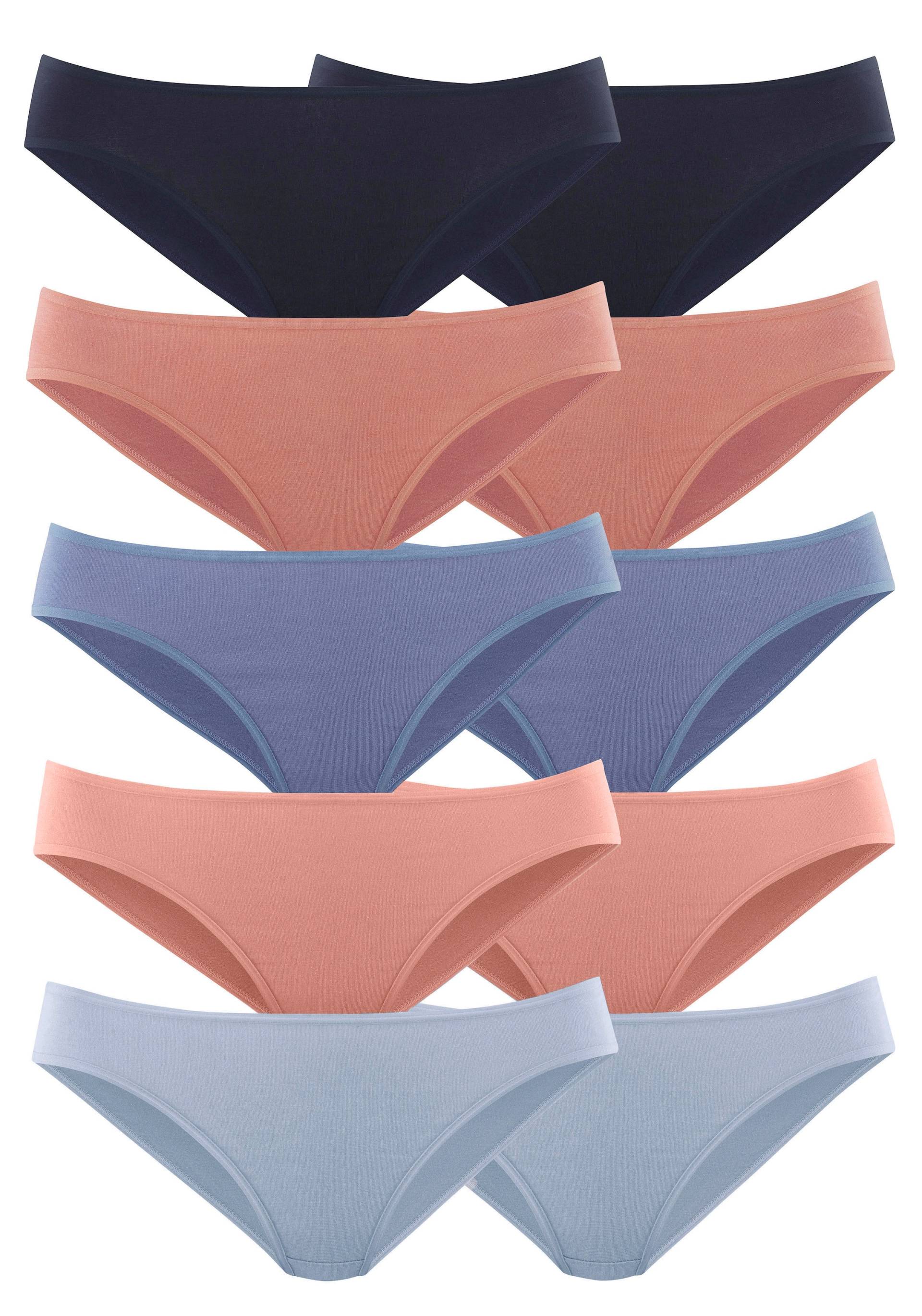 petite fleur Bikinislip, (Packung, 10 St.), aus elastischer Baumwolle von PETITE FLEUR