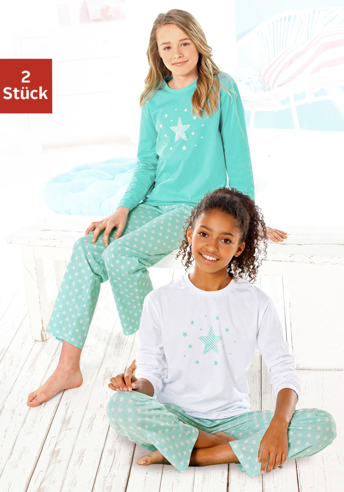 petite fleur Pyjama, (Set, 4 tlg., 2 Stück) von PETITE FLEUR