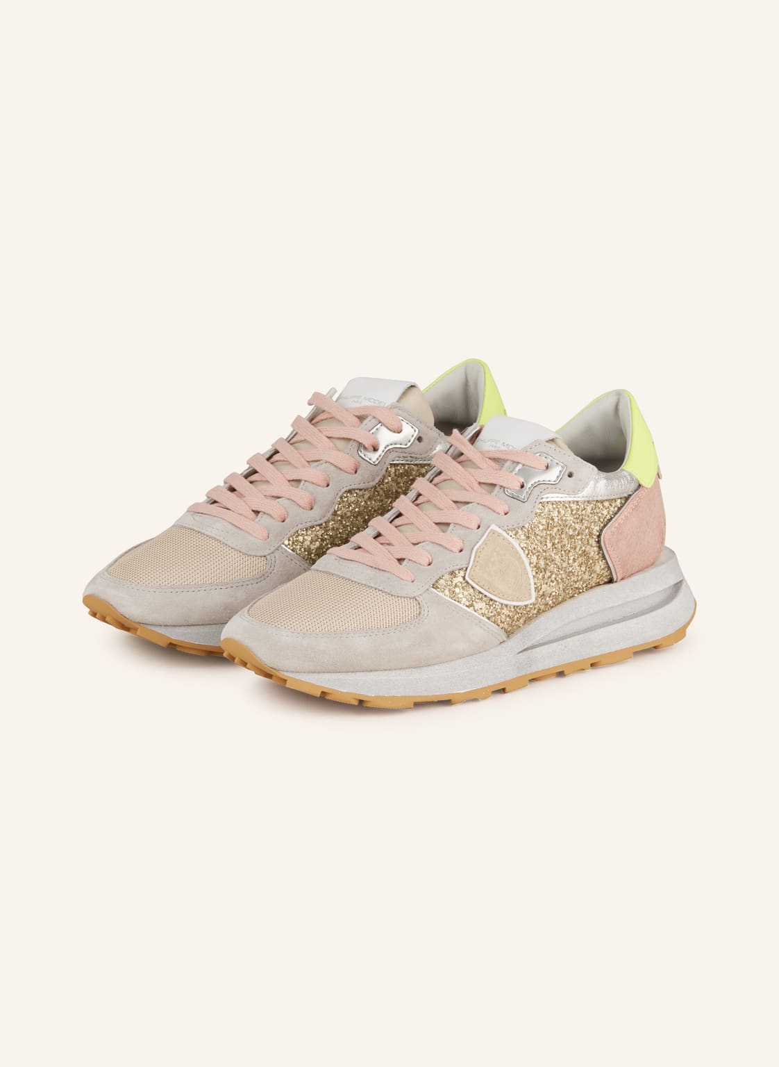 Philippe Model Sneaker Tropez Haute Mit Pailletten rosa von PHILIPPE MODEL