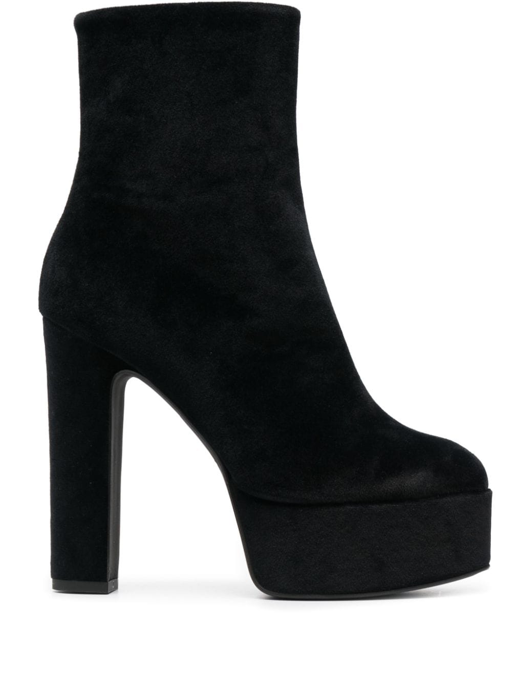 PINKO 135mm suede platform ankle boots - Black von PINKO