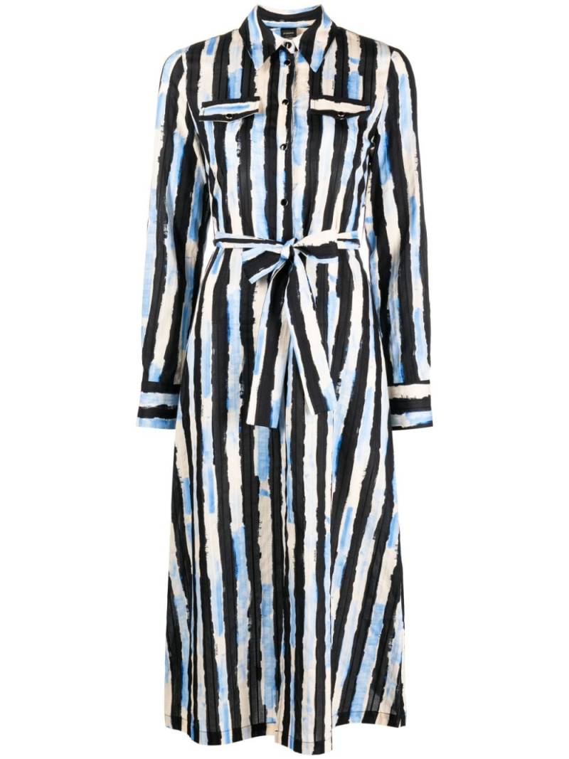 PINKO Assente striped cotton shirtdress - Blue von PINKO