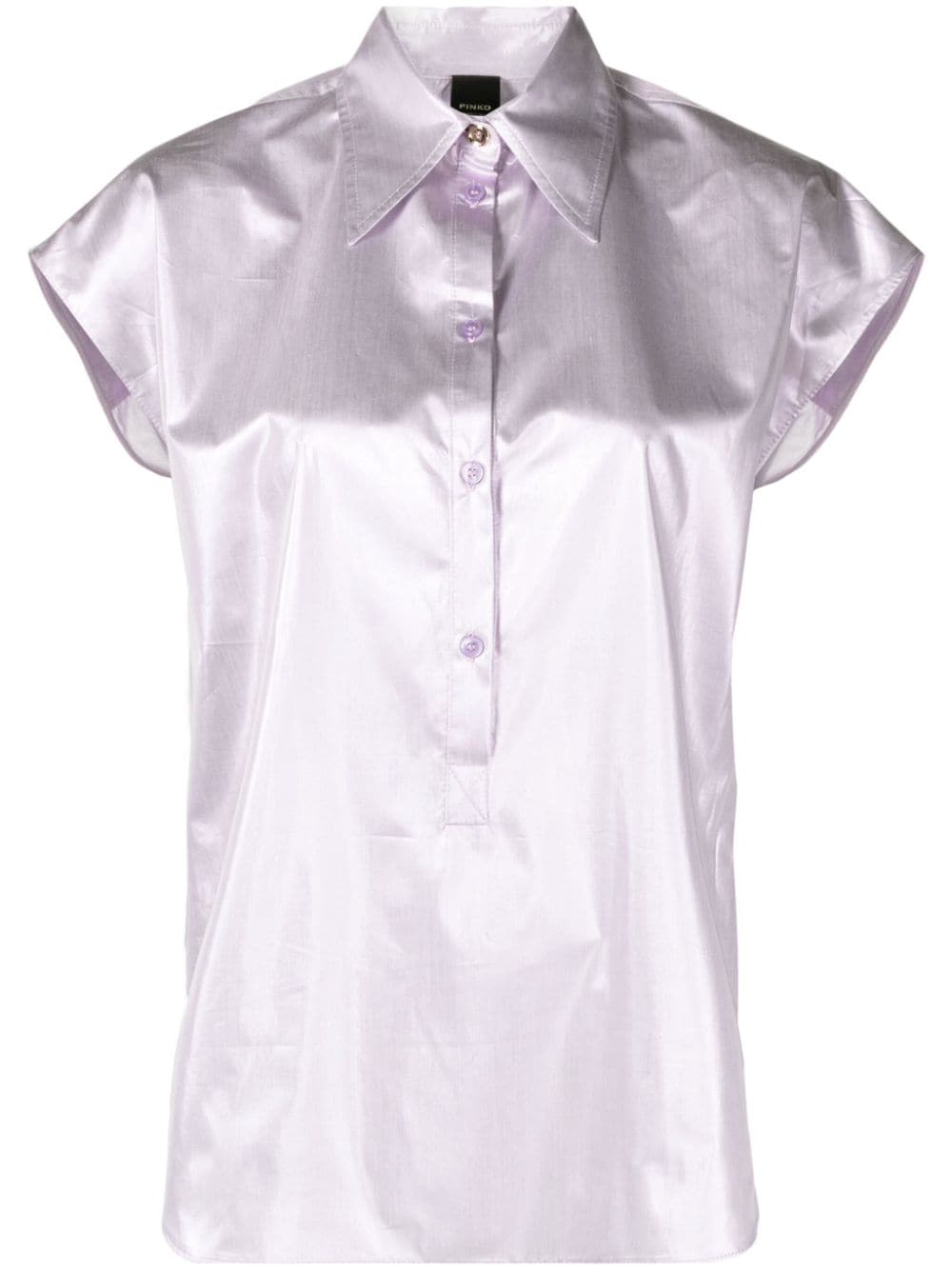 PINKO Cadmo laminated shirt - Purple von PINKO
