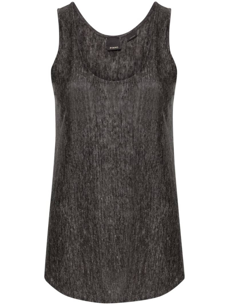 PINKO Cars linen tank top - Black von PINKO