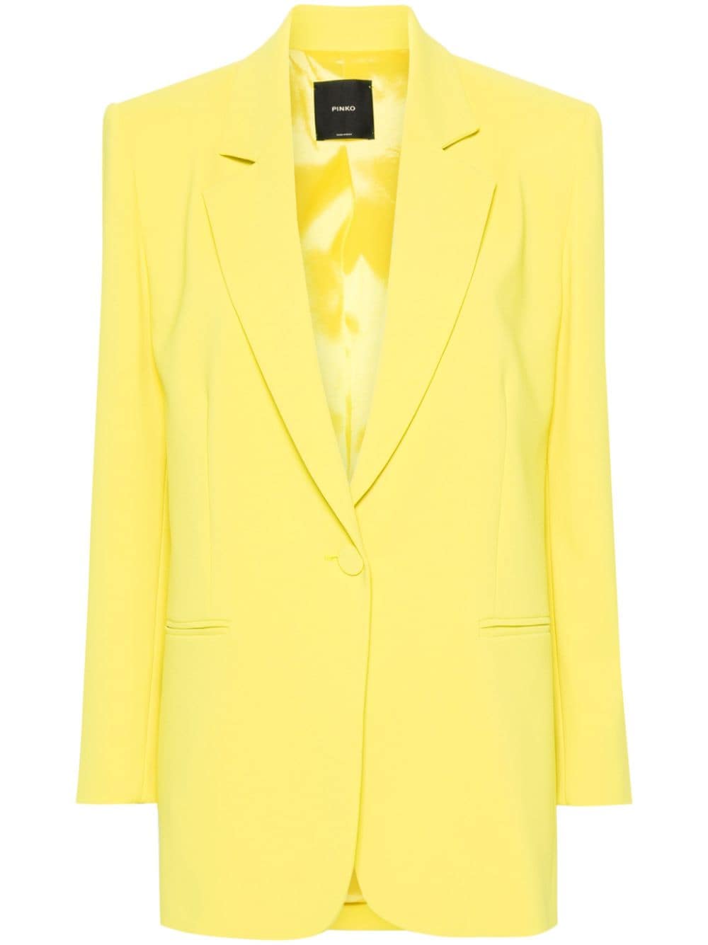 PINKO Esagerata crepe single-breasted blazer - Yellow von PINKO