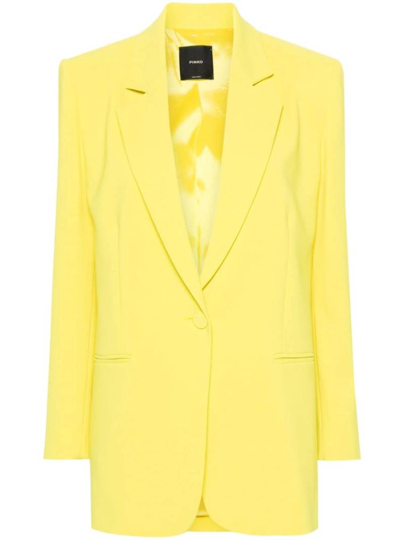 PINKO Esagerata crepe single-breasted blazer - Yellow von PINKO