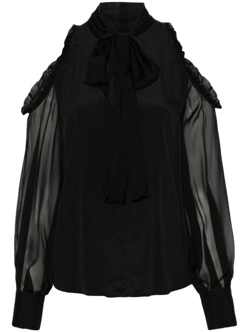 PINKO Gamay neck-tie blouse - Black von PINKO