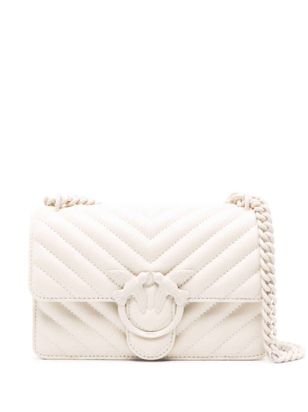 PINKO Love Bag One leather mini bag - Neutrals von PINKO