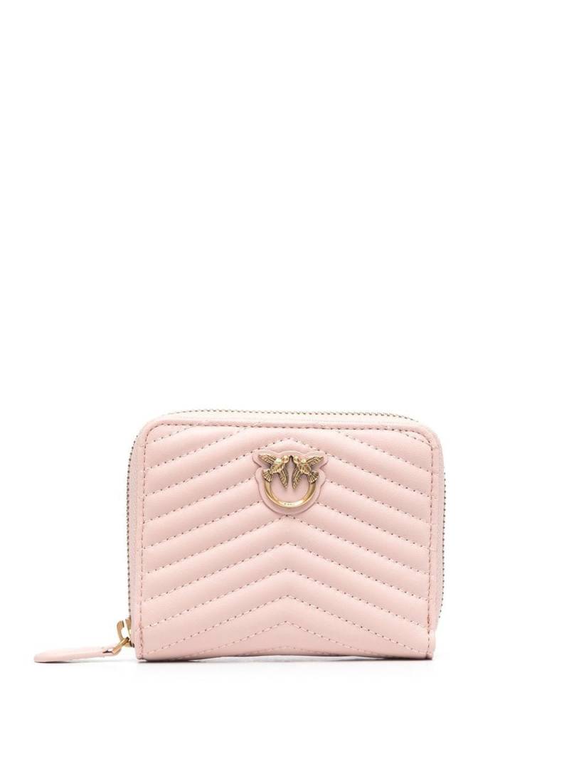 PINKO Love Birds chevron-quilted wallet von PINKO