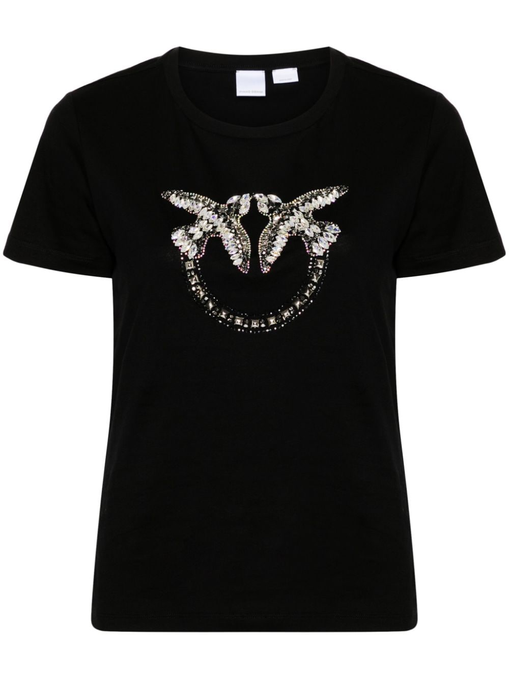 PINKO Love Birds embellished T-shirt - Black von PINKO