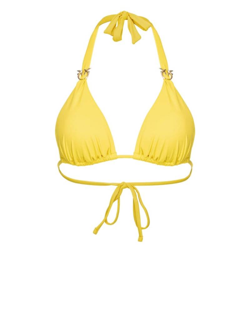 PINKO Love Birds full-cup bikini top - Yellow von PINKO