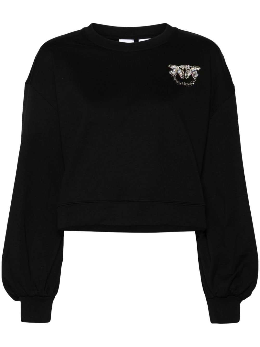 PINKO Love Birds gem-embellished sweatshirt - Black von PINKO