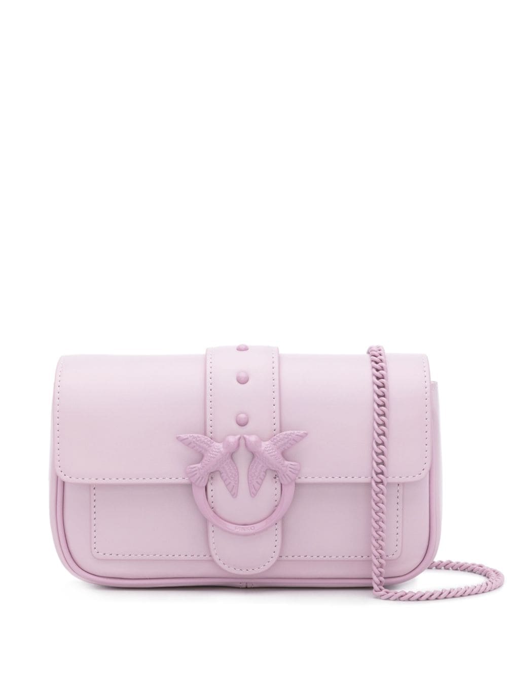 PINKO Love Birds leather crossbody bag - Purple von PINKO