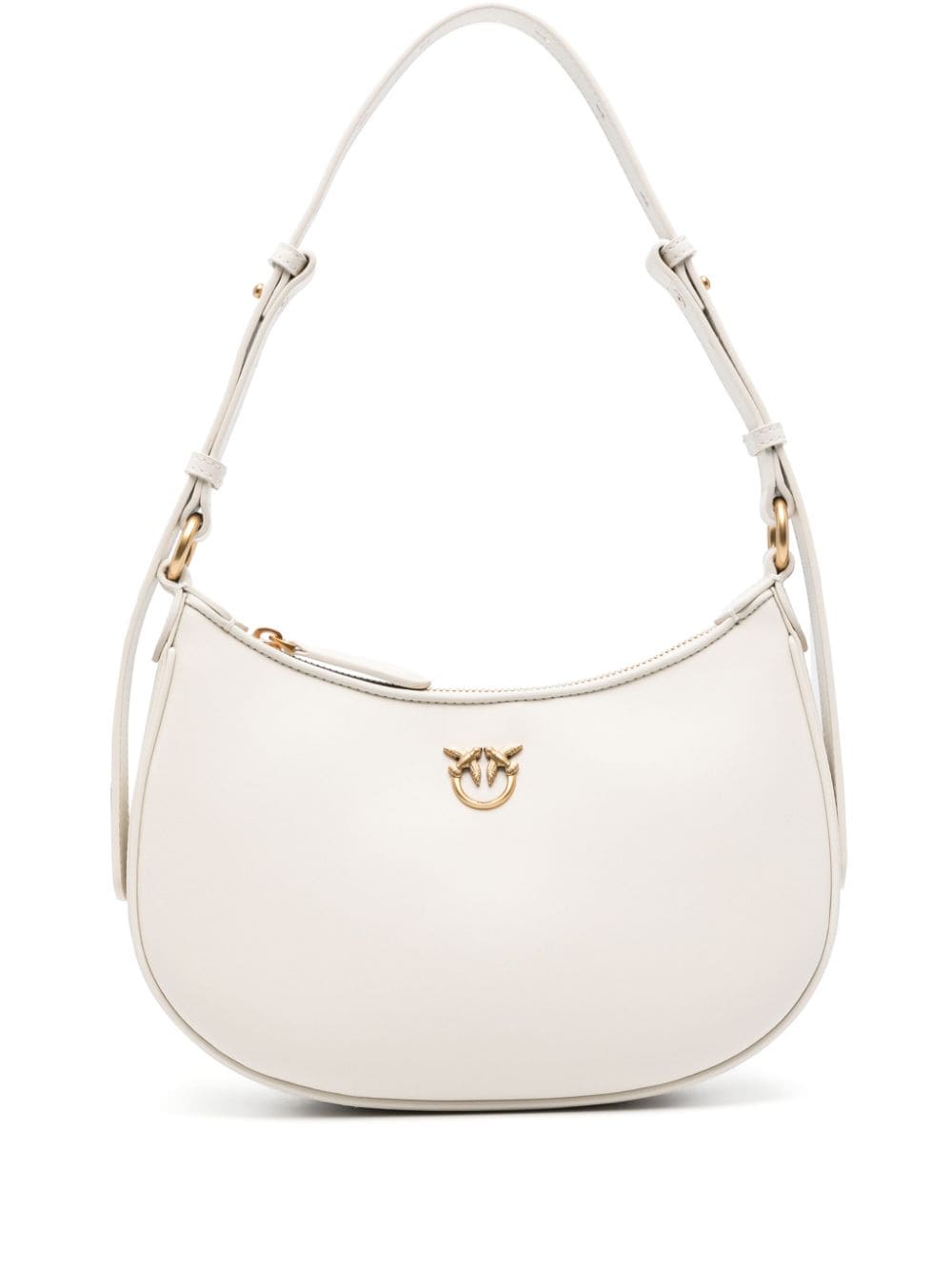 PINKO Love Birds leather shoulder bag - White von PINKO